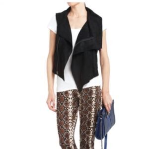 BCBGMAXAZRIA black suede vest